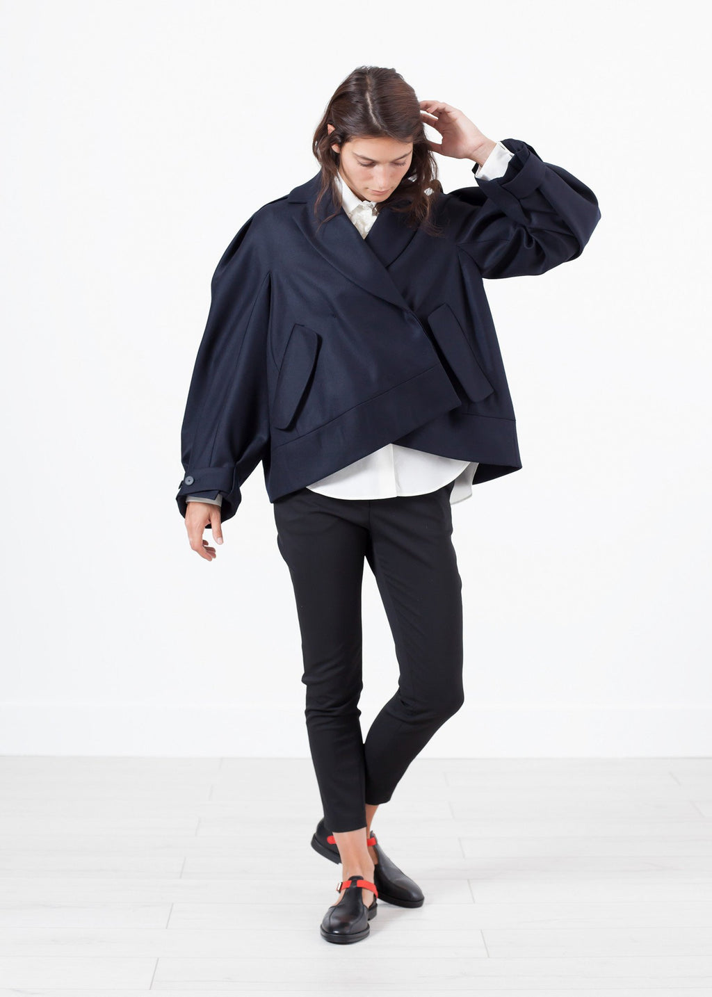 Purple Wool Cocoon Jacket